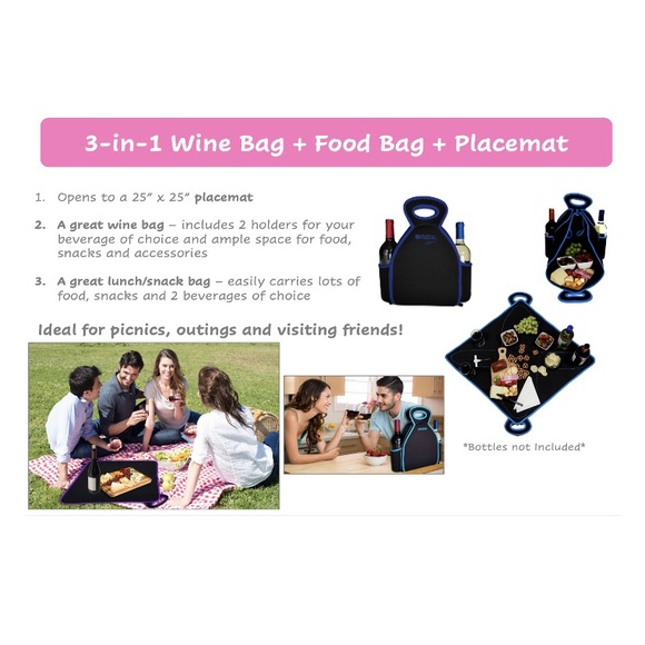 FlatBox- LUNCH BAG with 2 Drink Holders - Picture 2 of 3